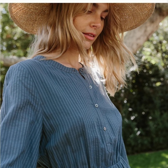 New Jenni Kayne Seersucker Shirt Dress, New with out Tags - Picture 4 of 12